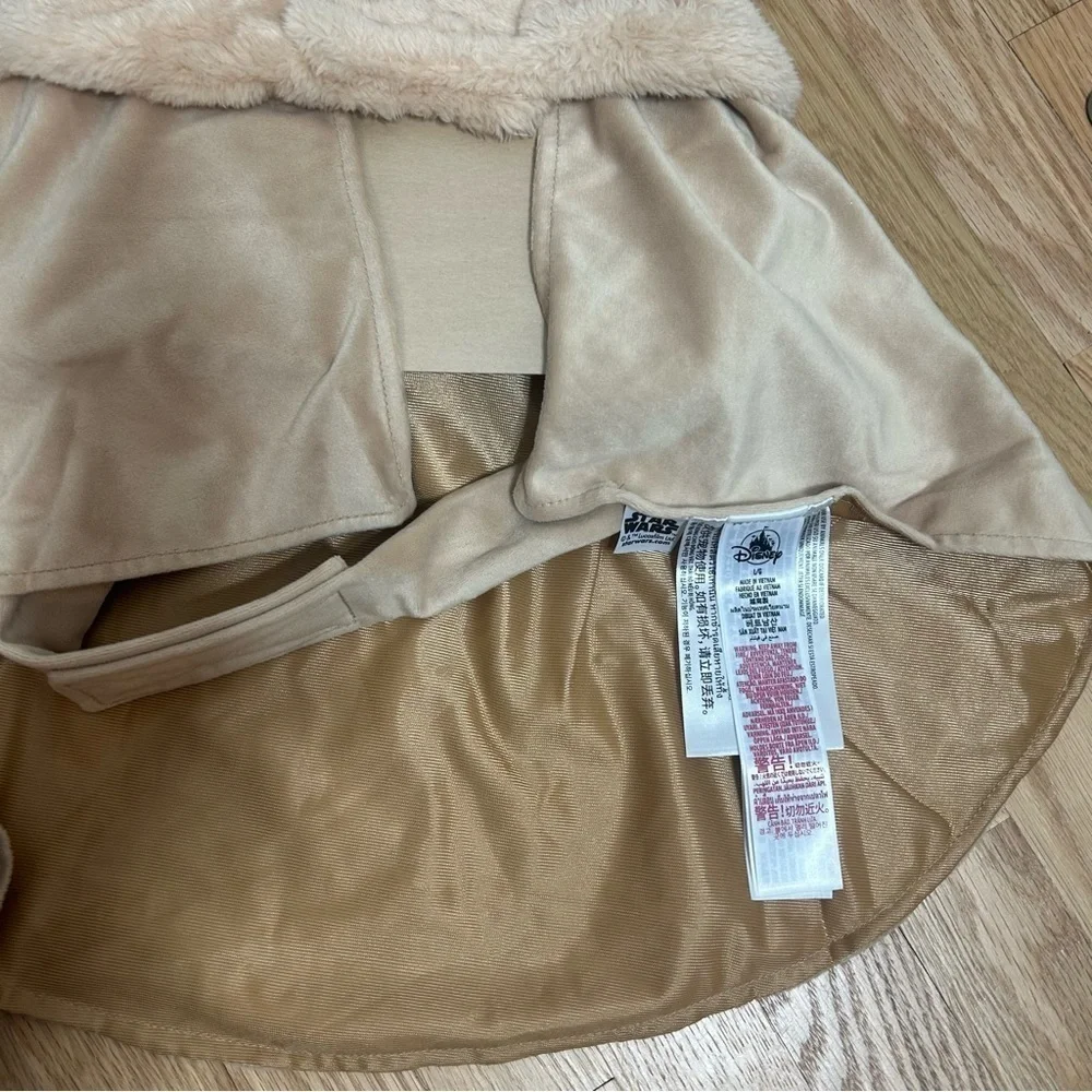 Disney Star Wars Grogu Cape Dog Costume Jacket NEW Large Tails Tan Green Yoda